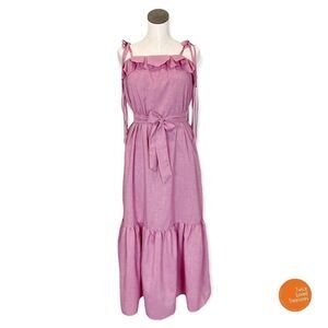 LISTICLE Boho Ruffle Maxi Dress NWT